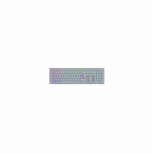 CANYON keyboard HKB-W11 EN/CS RGB Dual Mode Wireless Grey