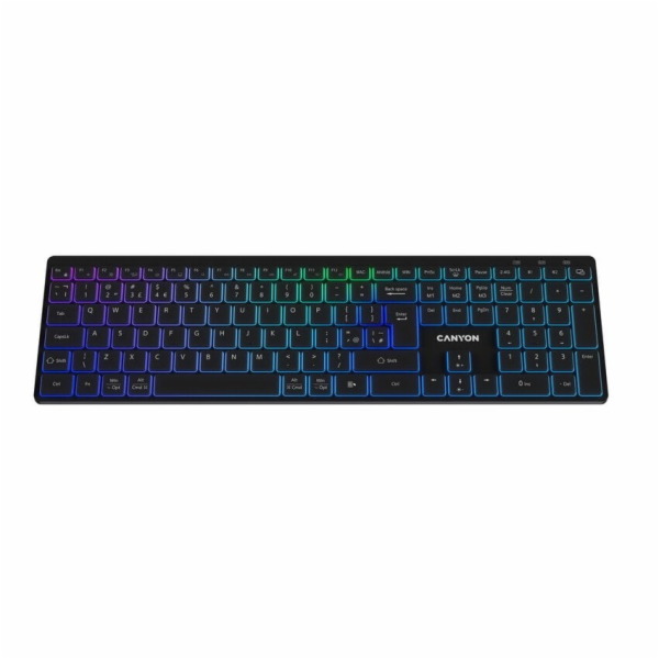 CANYON keyboard HKB-W11 EN/CS RGB Dual Mode Wireless Black