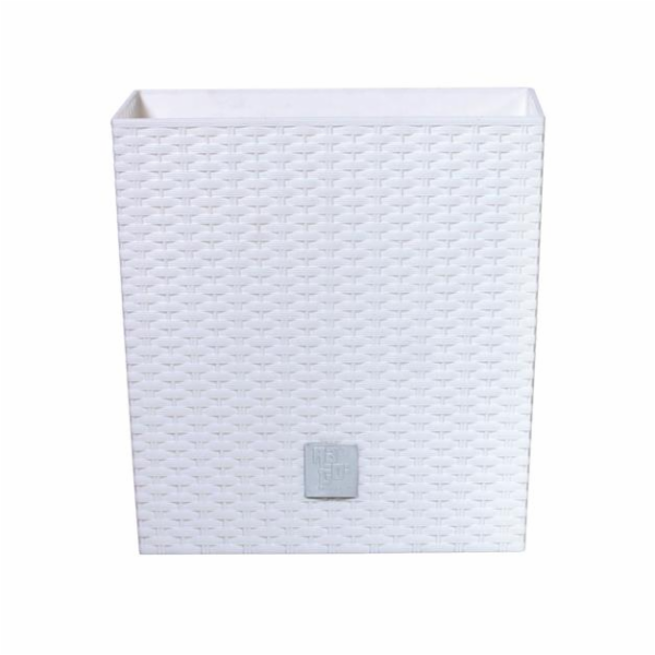 Květináč Prosperplast Rato Low bílý, 17 x 17 x 17 cm
