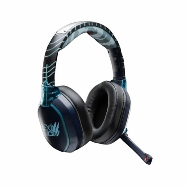 LEXIP KAKASHI BEZDRÁTOVÁ SLUCHÁTKA S MIKROFONEM, ČERNÁ/MODRÁ