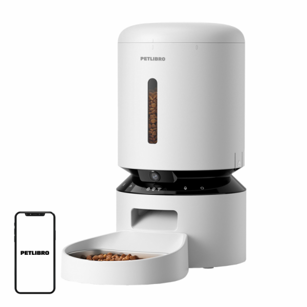 Dávkovač krmiva Petlibro Granary s kamerou, 5 l (bílý)