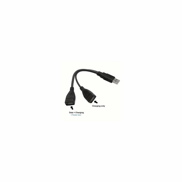 PREMIUMCORD Nabíjecí kabel USB 2.0, 15cm, černá