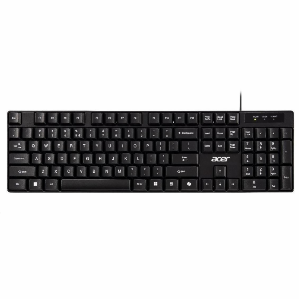 Acer AKW100/Drátové USB-A/CZ-SK layout/Černá