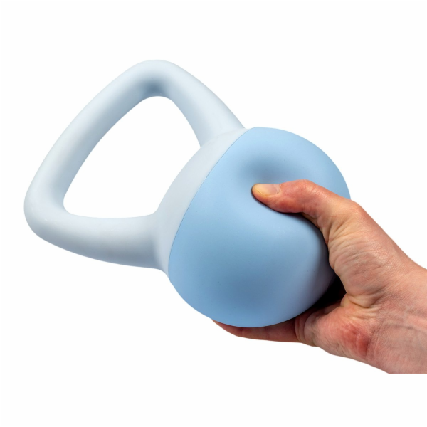 ACRA Soft PVC Kettlebell 3 kg, modrý