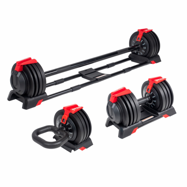 Sada nastavitelných činek 24 kg, 3v1