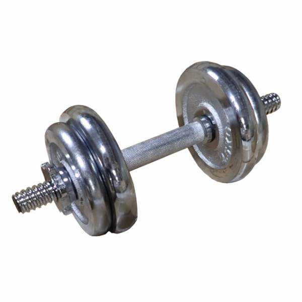 ACRA Nakládací činka jednoruční, chromovaná 10kg