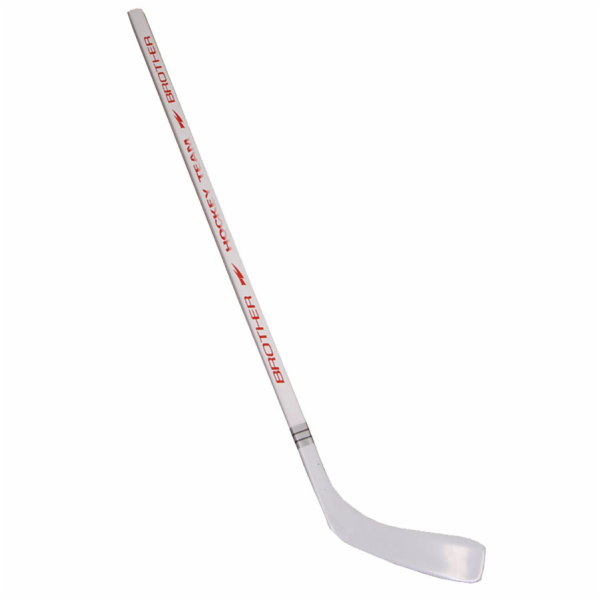 Hokejka plastová s dýhou 147cm - pravá - bílá