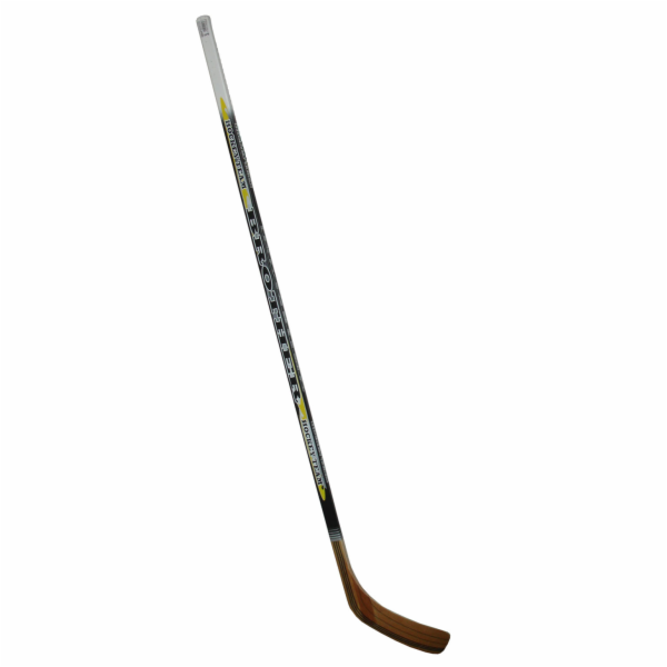 Laminovaná hokejka pravá 147cm - černožlutá