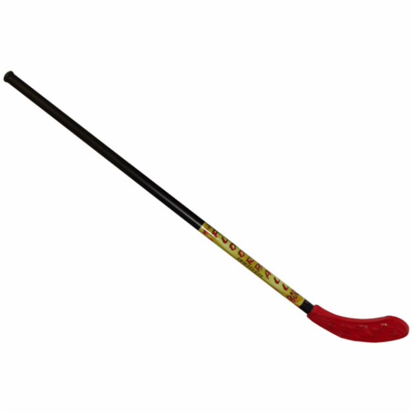 Florbalová hůl rovná červená 90 cm červená