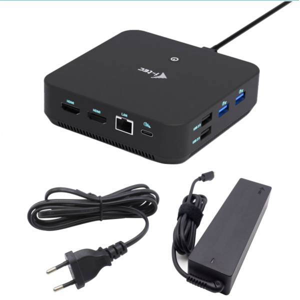 i-tec USB-C DP Dual HDMI Docking Station, PD 100W + Unive...