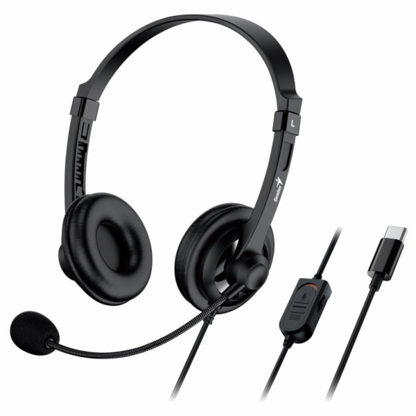 GENIUS headset HS-230U/ USB-C/ délka kabelu 2,4 m