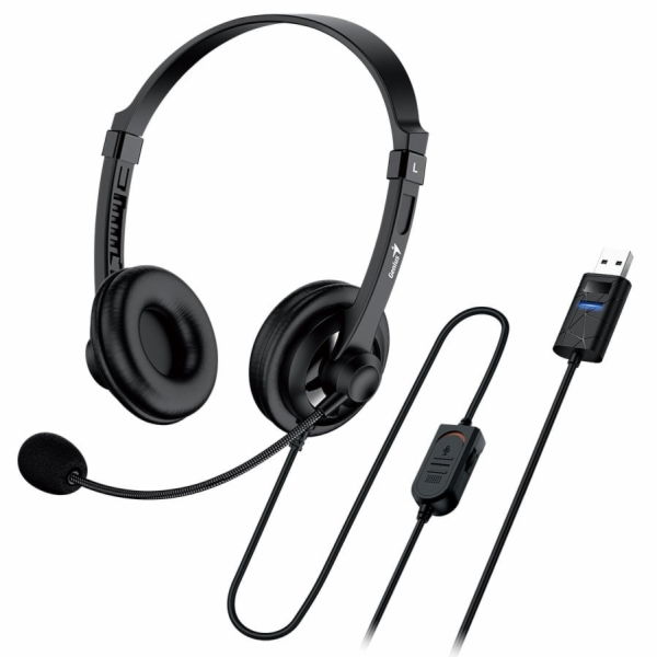 GENIUS sluchátka HS-230U/ USB/ černá