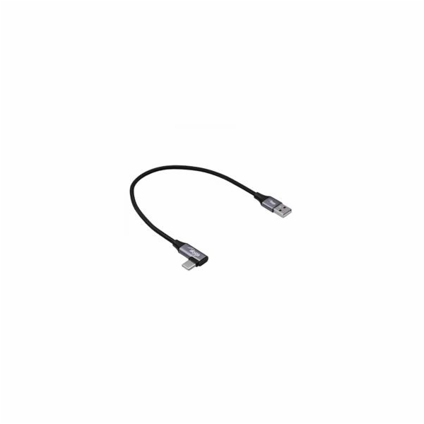 Akyga kabel USB A + USB type C mesh, 30cm