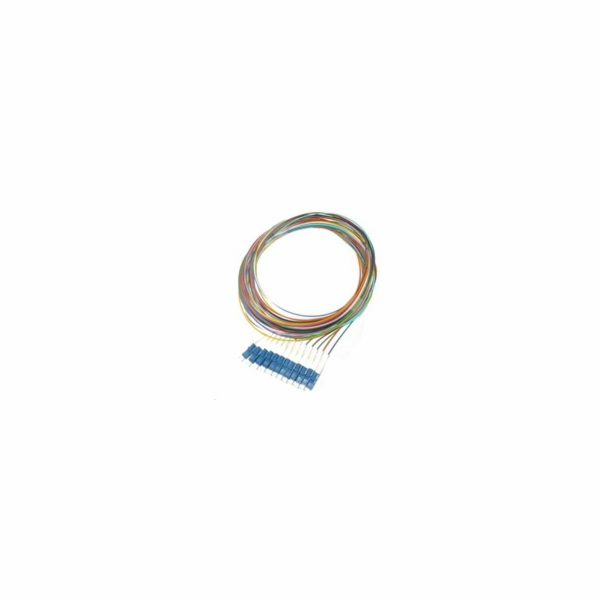 Pigtail SM 9/125, OS2, konektor LC, LS0H, 1m - sada 12 ks