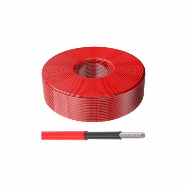 Solární&nbsp;kabel&nbsp;6mm2,&nbsp;červený,&nbsp;100m