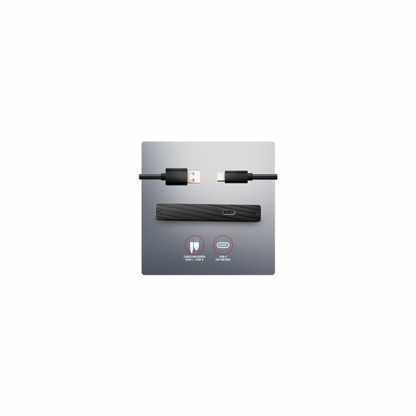 AXAGON EE25-XA6C, USB-C 5Gbps - SATA 6G, 2.5" kovový ALIN...