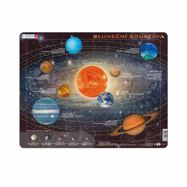 Larsen Vzdělávací puzzle Sluneční soustava 70 dílků