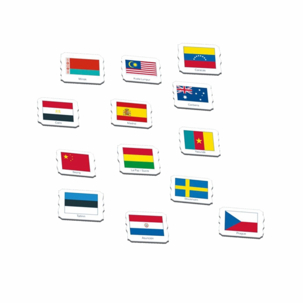 Larsen Vzdělávací puzzle Vlajky 80 dílků