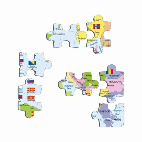 Larsen Vzdělávací puzzle Evropa Politická mapa 48 dílků