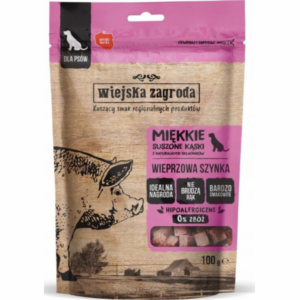 WIEJSKA ZAGRODA Pork ham - pamlsek pro psa - 100g