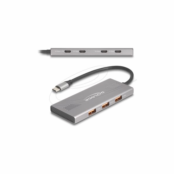 Delock - Rozbocovac - 10 Gbps, s napájením 80 Watt - 4 x ...