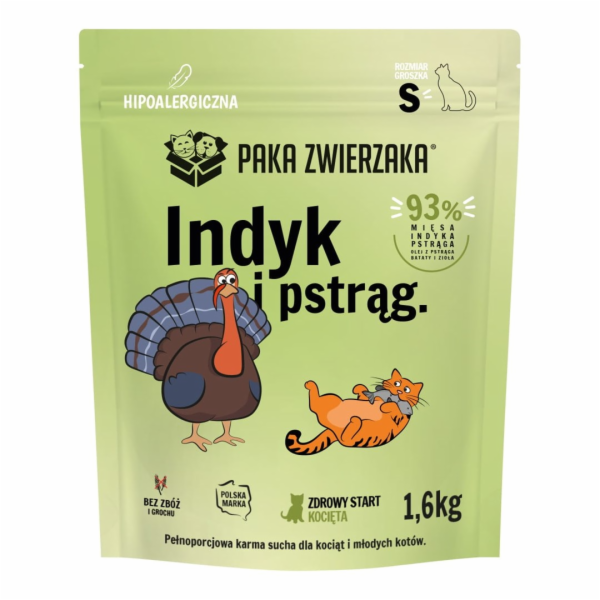 PAKA ZWIERZAKA Turkey with trout Kitten S - suché krmivo ...
