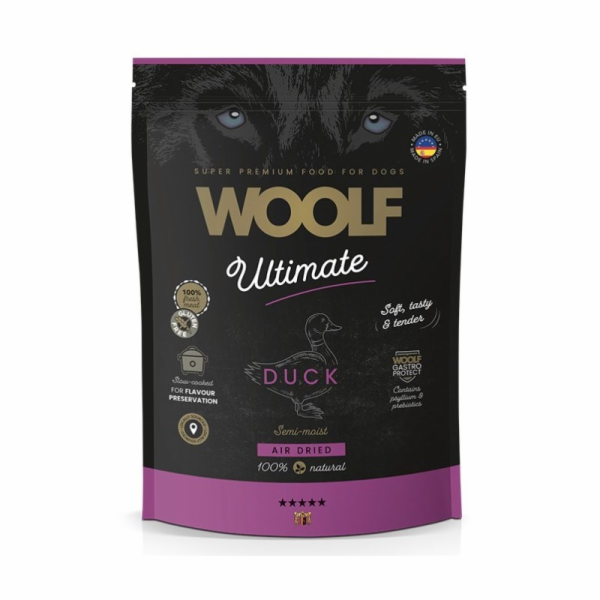WOOLF Ultimate soft Duck - polovlhké krmivo pro psy - 1kg