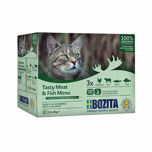 BOZITA Tasty meat and fish menu - mokré krmivo pro kočky ...