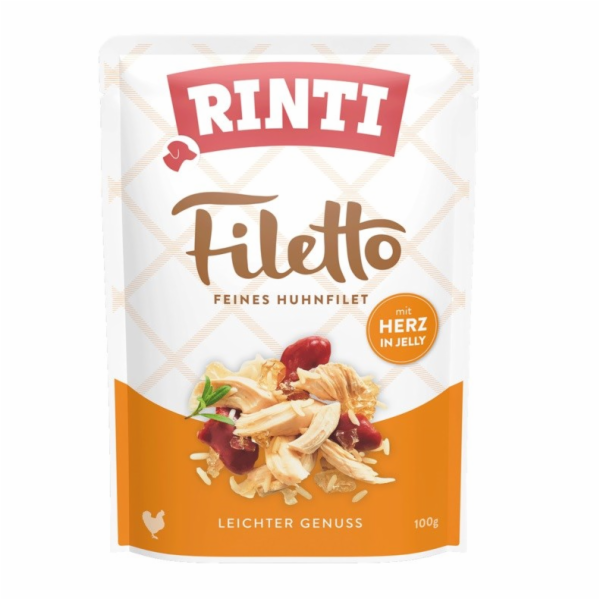 RINTI Filetto Chicken fillet with hearts - vlhké krmivo p...