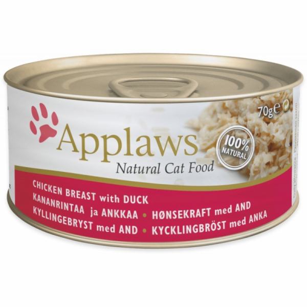 APPLAWS Natural Cat Food Chicken breast with duck - mokré...