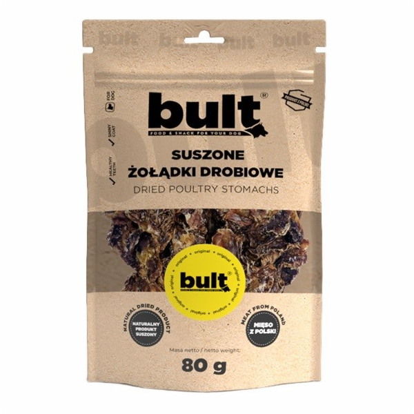 BULT Dried poultry stomachs - pamlsek pro psa - 80g