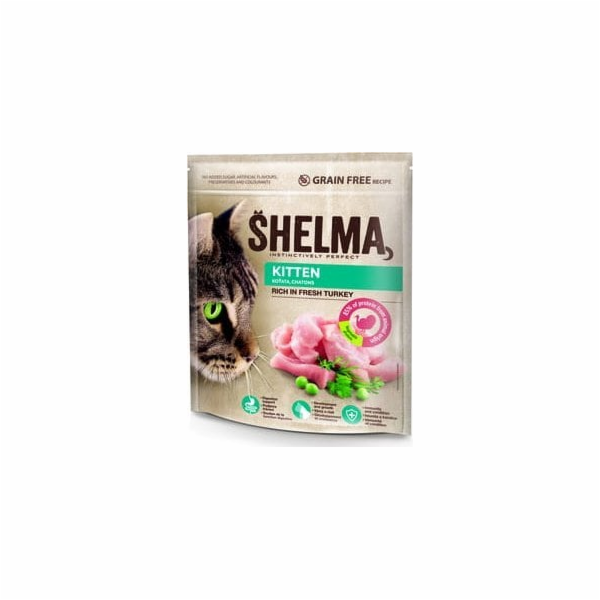 SHELMA Kitten Rich in turkey - suché krmivo pro kočky - 750g