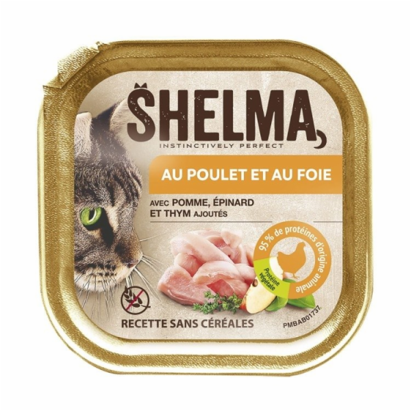 SHELMA Chicken and liver pate - mokré krmivo pro kočky - ...