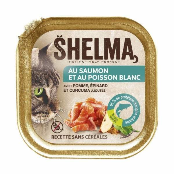 SHELMA Salmon and white fish pate - mokré krmivo pro kočk...