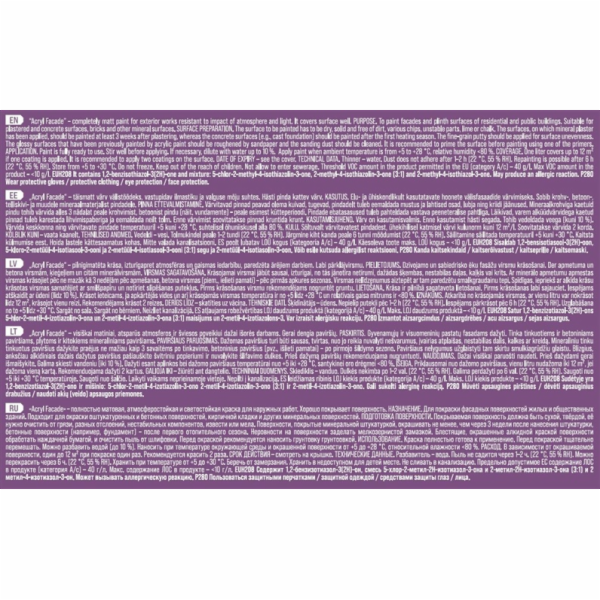 Fasádní barva Pentacolor Acryl Fasad, C báze, 5l