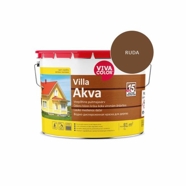 Fasádní barva VILLA AKVA 540X, 9 l, hnědá
