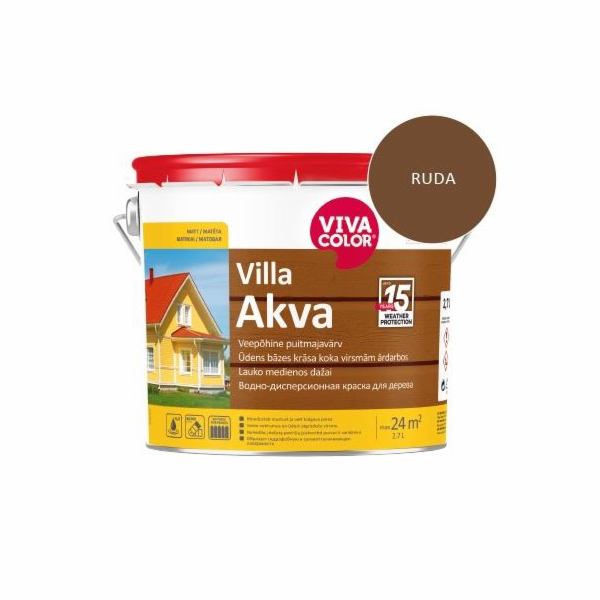 Fasádní barva Villa Akva 540x 2,7l, hnědá