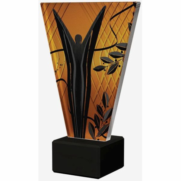 Victoria Sport Monochromatická skleněná trofej na mramoro...