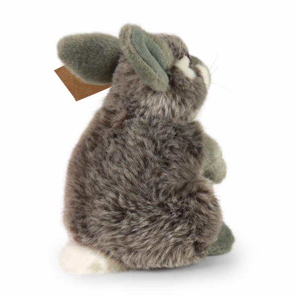 Rappa Plyšový zajíc šedý sedící 20 cm ECO-FRIENDLY