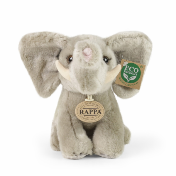 Rappa Plyšový slon sedící 18 cm  ECO-FRIENDLY