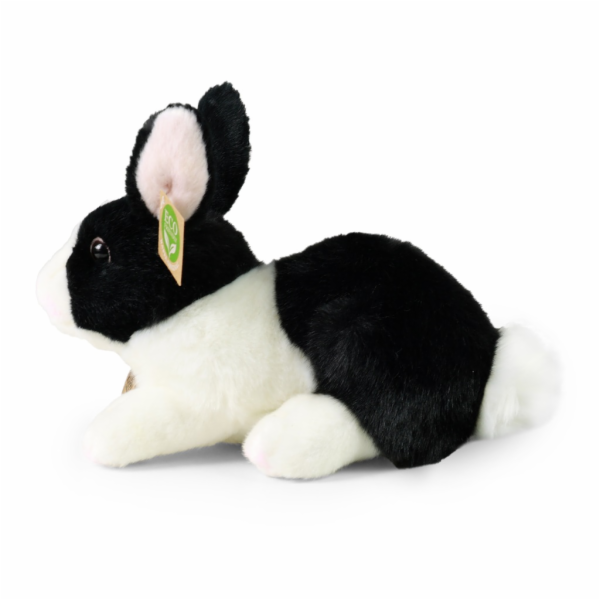 Rappa Plyšový králík bílo-černý ležící 23 cm ECO-FRIENDLY