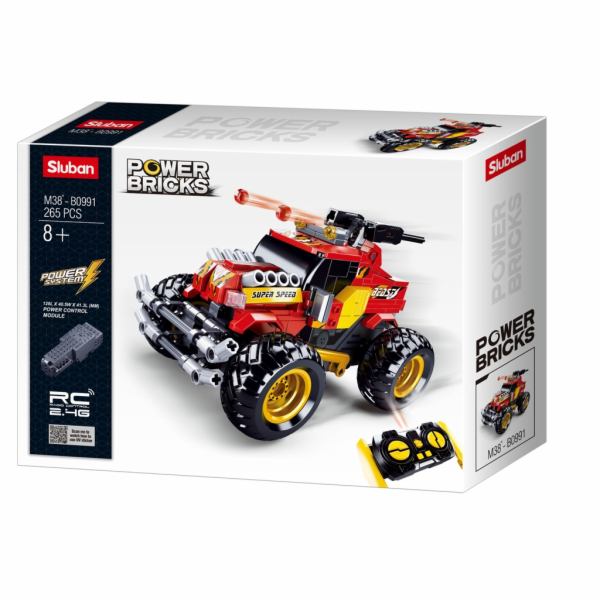 Sluban Power Bricks M38-B0991 RC Červený Off Road na dálk...