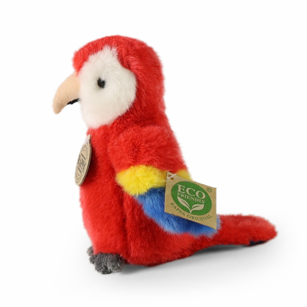 Rappa Plyšový papoušek Ara 16 cm červený ECO-FRIENDLY