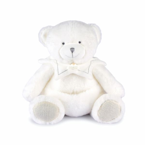 Doudou Dárková sada Plyšový medvídek s dečkou 30 cm béžový