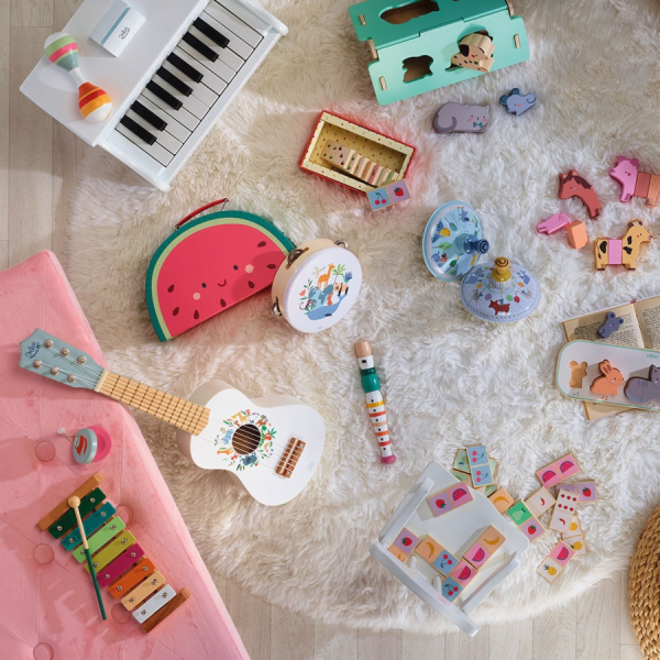 Vilac Dřevěná kytara Zvířata světa Sarah Betz