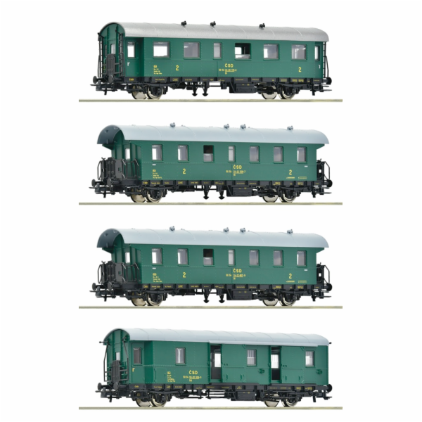 Roco Sada 4 ks osobních vagónů ČSD - 6200088