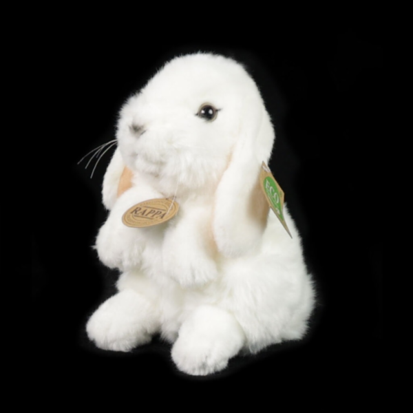 Rappa Plyšový králík bílý stojící 18 cm ECO-FRIENDLY
