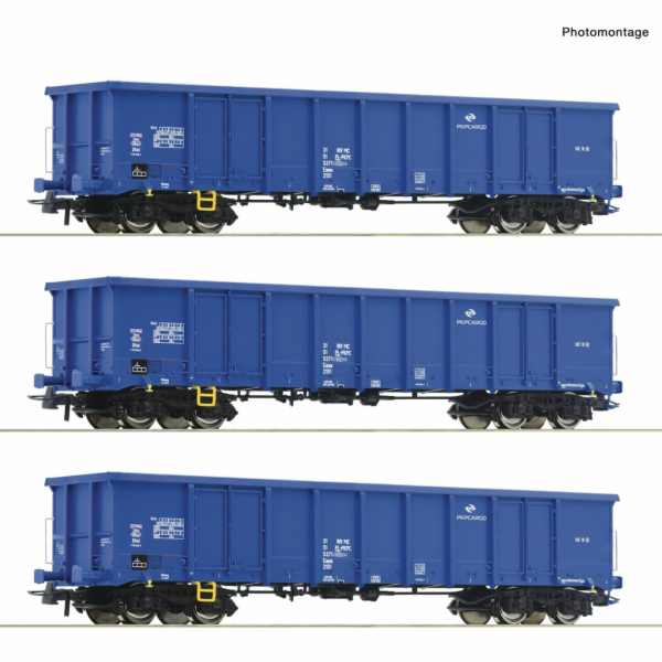 Roco Sada 3 ks otevřených nákladních vagónů PKP Cargo - 6...