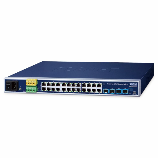 Planet IGS-R4215-24T4X průmyslový L2/L4 switch, 24x1Gb, 4...
