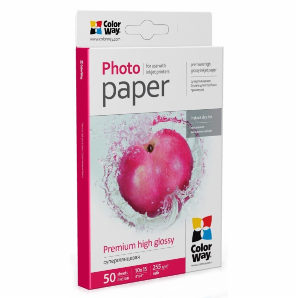 COLORWAY fotopapír/ premium high glossy 255g/m2, 10x15/ 5...
